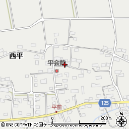 福島県伊達市伏黒東平周辺の地図