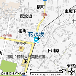 福島県福島市飯坂町町裏周辺の地図