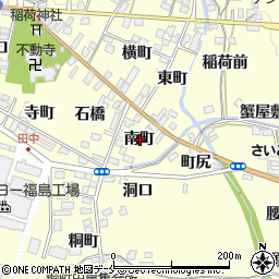 福島県福島市飯坂町湯野南町周辺の地図