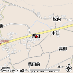 福島県福島市飯坂町中野柴田周辺の地図