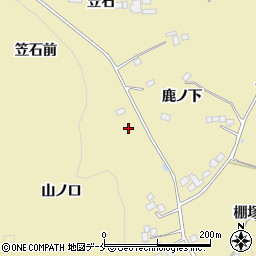 福島県伊達市梁川町大関笠石前周辺の地図