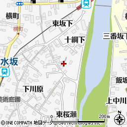 福島県福島市飯坂町十綱下1-34周辺の地図