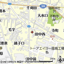 福島県福島市飯坂町湯野窪田周辺の地図