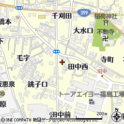 福島県福島市飯坂町湯野（窪田）周辺の地図