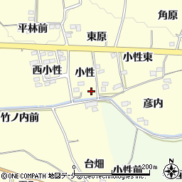 福島県福島市飯坂町湯野小性周辺の地図