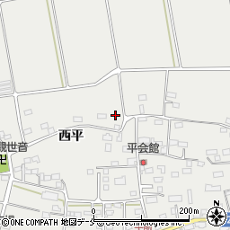 福島県伊達市伏黒西平34周辺の地図