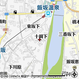 福島県福島市飯坂町十綱下8-26周辺の地図