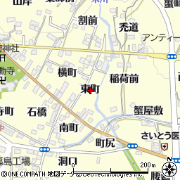 福島県福島市飯坂町湯野東町周辺の地図