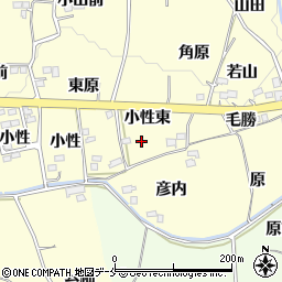 福島県福島市飯坂町湯野小性東周辺の地図
