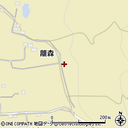 福島県伊達市梁川町大関離森周辺の地図
