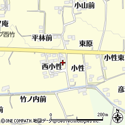 福島県福島市飯坂町湯野西小性周辺の地図