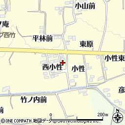 福島県福島市飯坂町湯野（西小性）周辺の地図