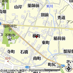 福島県福島市飯坂町湯野横町周辺の地図