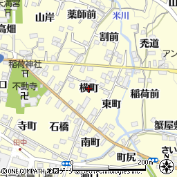 福島県福島市飯坂町湯野（横町）周辺の地図