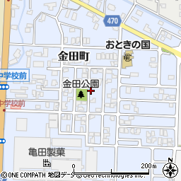 新潟県阿賀野市金田町周辺の地図