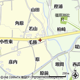 福島県福島市飯坂町湯野毛勝周辺の地図