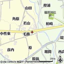 福島県福島市飯坂町湯野（毛勝）周辺の地図