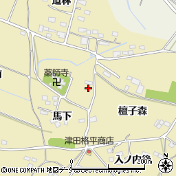 福島県伊達市梁川町細谷薬師堂周辺の地図
