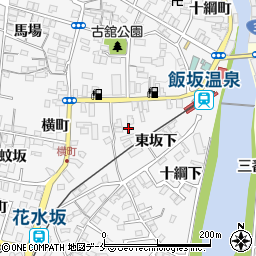 福島県福島市飯坂町立町12周辺の地図