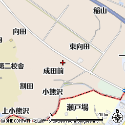 福島県伊達郡桑折町成田大橋周辺の地図