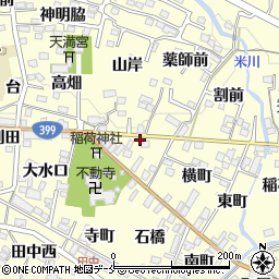 福島県福島市飯坂町湯野（明神町）周辺の地図