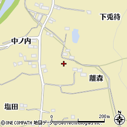 福島県伊達市梁川町大関中ノ内周辺の地図