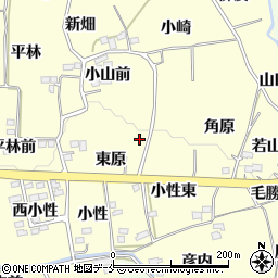 福島県福島市飯坂町湯野東原周辺の地図