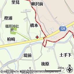 福島県福島市飯坂町東湯野橋本周辺の地図