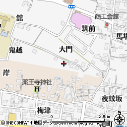 福島県福島市飯坂町大門36周辺の地図