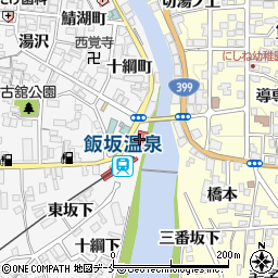 ファミリーマート福島飯坂温泉駅前店周辺の地図