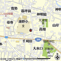 福島県福島市飯坂町湯野（台）周辺の地図
