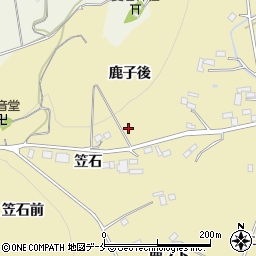 福島県伊達市梁川町大関鹿子後周辺の地図