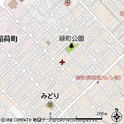 新潟県阿賀野市緑町周辺の地図
