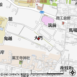 福島県福島市飯坂町大門周辺の地図