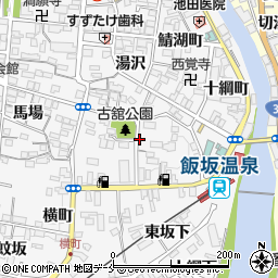 福島県福島市飯坂町古舘周辺の地図