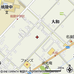 福島県伊達市保原町大和周辺の地図