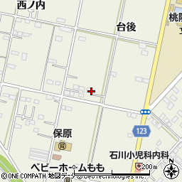 福島県伊達市保原町台後47周辺の地図