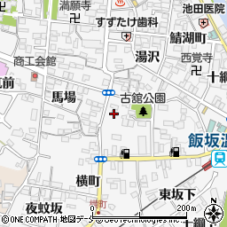 福島県福島市飯坂町道城町周辺の地図