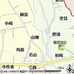 福島県福島市飯坂町湯野山田周辺の地図