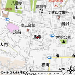 福島県福島市飯坂町馬場周辺の地図
