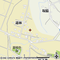 福島県伊達市梁川町細谷道林周辺の地図