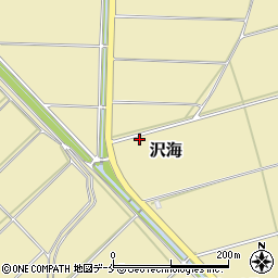 新潟県新潟市江南区沢海周辺の地図