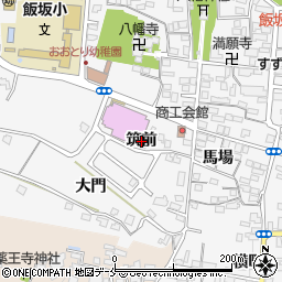 福島県福島市飯坂町筑前周辺の地図