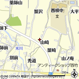 福島県福島市飯坂町湯野山崎周辺の地図