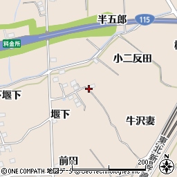 福島県伊達郡桑折町成田牛沢妻4周辺の地図