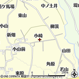 福島県福島市飯坂町湯野小崎周辺の地図