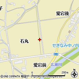 福島県伊達市梁川町大関周辺の地図