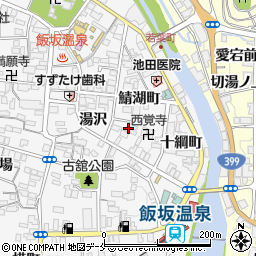 福島県福島市飯坂町古戸町周辺の地図