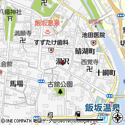 福島県福島市飯坂町湯沢周辺の地図