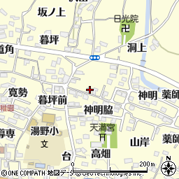福島県福島市飯坂町湯野太子前4周辺の地図